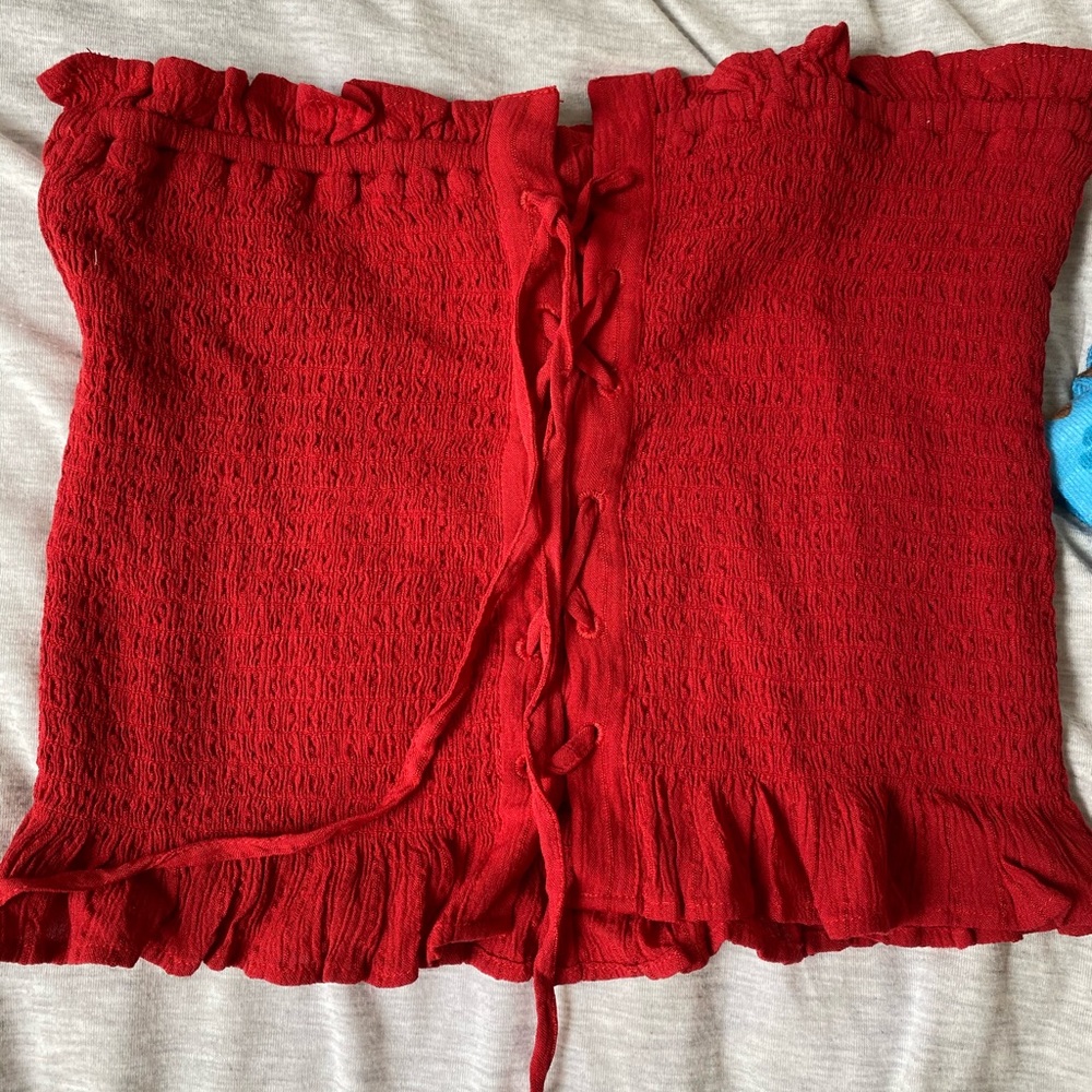 American Eagle front tie tube top